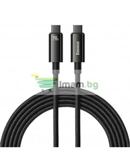 Кабел за данни Baseus Tungsten Gold, Type-C - Type-C, 240W, 3.0m, Черен - 40457