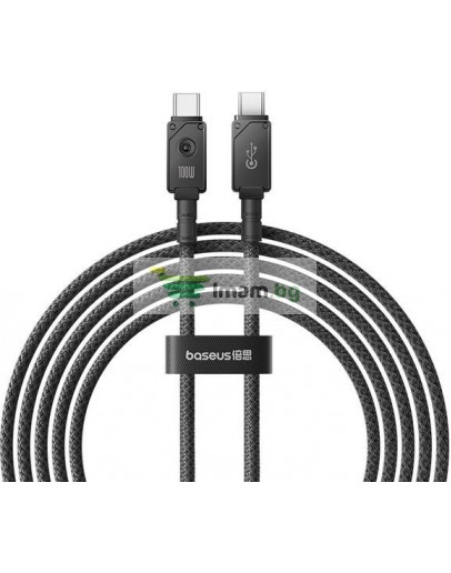 Кабел за данни Baseus Unbreakable, Type-C - Type-C, 100W, PD, 1.0m, Черен - 40424