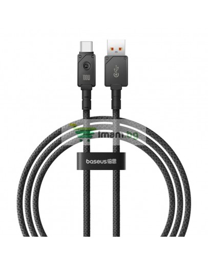 Кабел за данни Baseus Unbreakable, Type-C, 100W, 1.0m, Черен - 40426