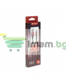 Кабел за данни DeTech DE-C22C, Type-C, 1.0m, Черен - 40105