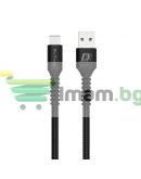 Кабел за данни DeTech DE-C25C, Type-C, 1.0m, Черен - 40108 Кабел за данни DeTech DE-C25C, Type-C, 1.0m, Черен - 40108