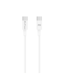 Кабел за данни DeTech DE-C29PD, Type-C - Type-C, PD, 1.0m, Бял - 40112 Кабел за данни DeTech DE-C29PD, Type-C - Type-C, PD, 1.0m, Бял - 40112
