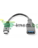 Преходник USB 3.1 TYPE-C към USB/F, Черен - 18224 Преходник USB 3.1 TYPE-C към USB/F, Черен - 18224