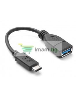 Преходник USB 3.1 TYPE-C към USB/F, Черен - 18224