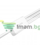 Кабел за зареждане Baseus Superior, 3 в 1, Micro USB, Lightning, Type-C, 1.0m, Бял - 40438