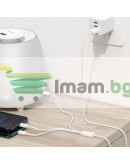 Кабел за зареждане Baseus Superior, 3 в 1, Micro USB, Lightning, Type-C, 1.0m, Бял - 40438