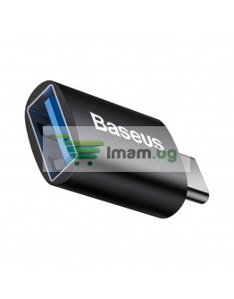 Преходник Baseus Ingenuity, USB F към Type-C, OTG, Черен - 40395