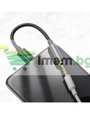 Преходник Baseus L54, Type-C към 3.5mm F, 0.09m, Черен - 40400