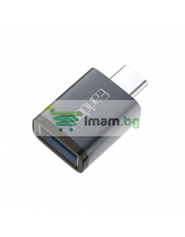 Преходник Earldom ET-OT60, USB F 3.0 към Type-C, OTG, Сив - 40212