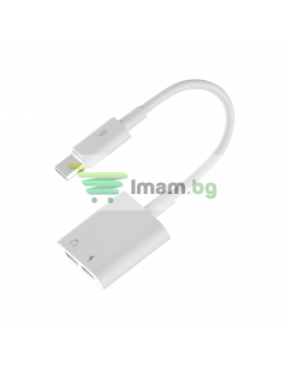 Преходник One Plus NB1248, Type-C към  Type-C F + Type-C F, 0.15m, Бял - 40165