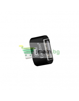 Преходник, Earldom, OT03, USB F към Micro USB, OTG, Черен - 14868