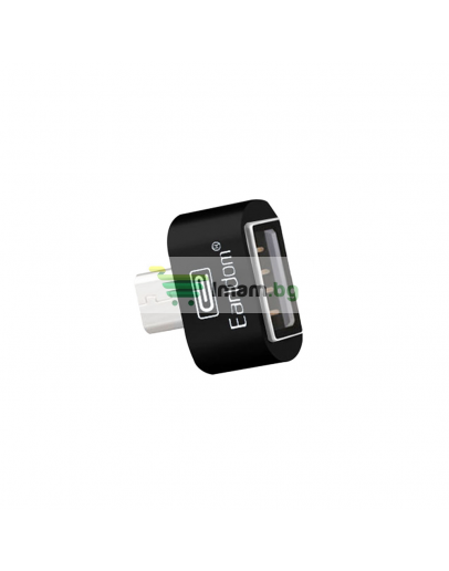 Преходник, Earldom, OT03, USB F към Micro USB, OTG, Черен - 14868