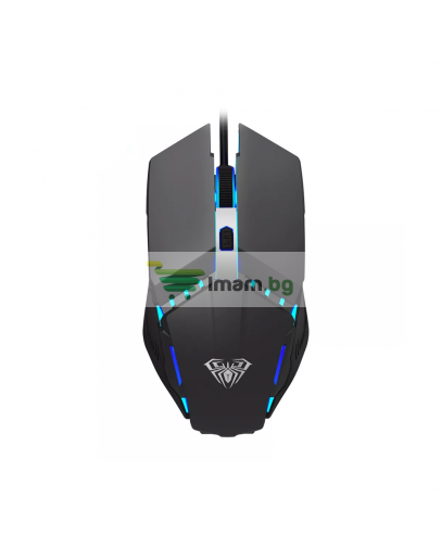 Геймърска мишка Aula S31, Оптична, 4D, RGB, Черен - 739