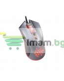 Геймърска мишка Mixie M10, Оптична, 8D, RGB, Сив - 728