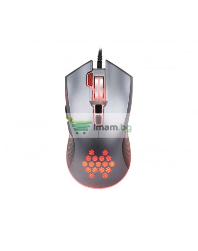 Геймърска мишка Mixie M10, Оптична, 8D, RGB, Сив - 728