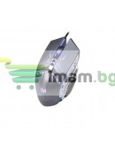 Геймърска мишка Mixie M11, Оптична, 7D, RGB, Сив - 730