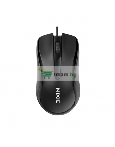 Мишка Mixie B750, Оптична, 3D, Черен - 754