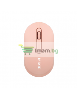Мишка Mixie R518, Безжична, USB, 3D, Розов - 758
