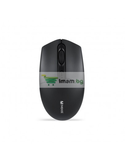 Мишка Mixie R520S, Безжична, Тиха, USB, 4D, Черен - 720