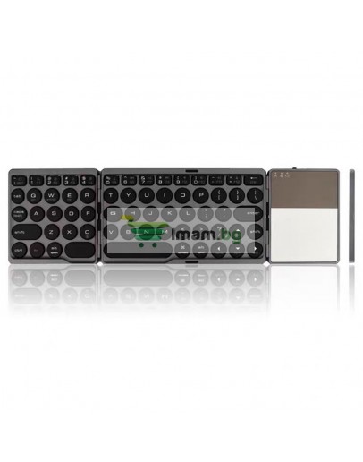 Клавиатура No brand BT86, Тъчпад, Сгъваема, Bluetooth, Черен - 6176