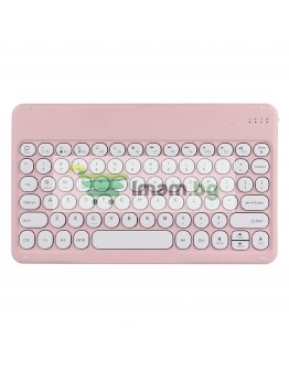 Клавиатура No brand X3, Безжична, Bluetooth, Розов - 6163
