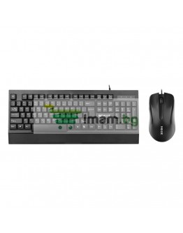 Комплект мишка и клавиатура Mixie X2000, Черен - 6123
