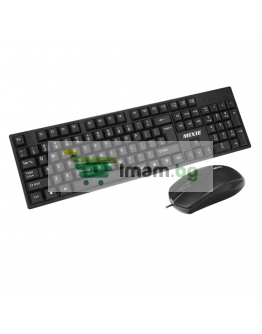 Комплект мишка и клавиатура Mixie X70, Черен - 6119