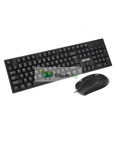 Комплект мишка и клавиатура Mixie X70, Черен - 6119
