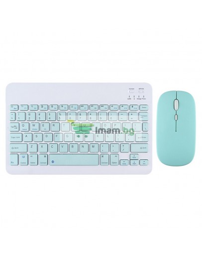 Комплект мишка и клавиатура No brand 030, Bluetooth, Син - 6168