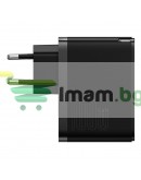 Мрежово зарядно устройство Baseus GaN5 Pro Fast, 100W, С PD кабел, Черен - 40411