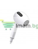 Слушалки за мобилни устройства Baseus Encok C17, Type-C, Mикрофон, Бял - 20766