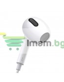 Слушалки за мобилни устройства Baseus Encok H17, Mикрофон, Бял - 20762