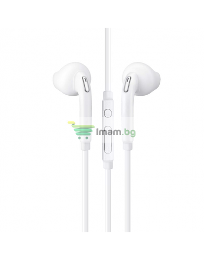 Слушалки No brand, S6/S7, С микрофон, Бял - 20403