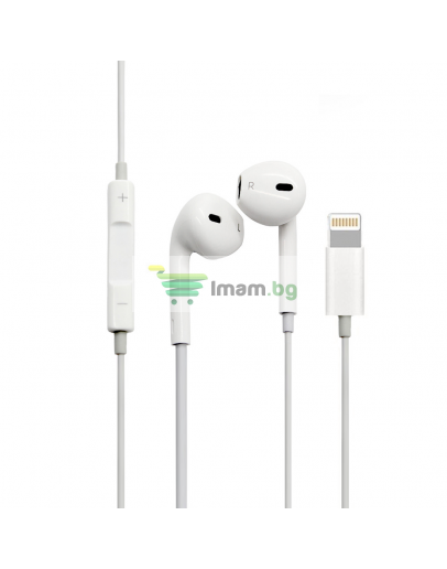 Слушалки No brand, За Iphone X, Lightning, Bluetooth, С микрофон, Бял - 20406
