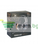 Слушалки Aula S602, За компютър, Подсветка, Микрофон, USB + 3.5mm, Сив - 20545