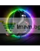 Слушалки Onikuma K10, За компютър, Микрофон, Подсветка, 3.5mm, USB, Черен - 20745