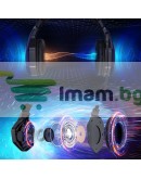 Слушалки Onikuma K10, За компютър, Микрофон, Подсветка, 3.5mm, USB, Черен - 20745