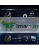 Слушалки Onikuma K10, За компютър, Микрофон, Подсветка, 3.5mm, USB, Черен - 20745