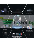Слушалки Onikuma X26, За компютър, Микрофон, Подсветка, 3.5mm, USB, Черен - 20744