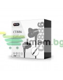 Bluetooth слушалки Moveteck CT886, Черен – 20515