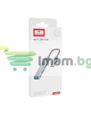 USB хъб Earldom ET-HUB09, USB 3.0, 3 Порта, Сив - 40218