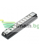 USB хъб No Brand, USB 2.0, 10 Порта, Различни цветове - 12061
