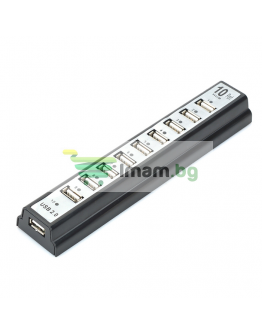 USB хъб No Brand, USB 2.0, 10 Порта, Различни цветове - 12061