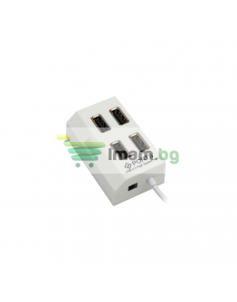 USB хъб No Brand, USB 2.0, 4 Порта, Различни цветове - 12055