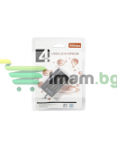 USB хъб No Brand, USB 2.0, 4 Порта, Различни цветове - 12055