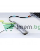 Докинг станция Baseus UltraJoy, 6 порта, Type-C към 2xUSB 3.0, USB 2.0, Type-C, PD, HDMI, RJ45, Сив - 12070