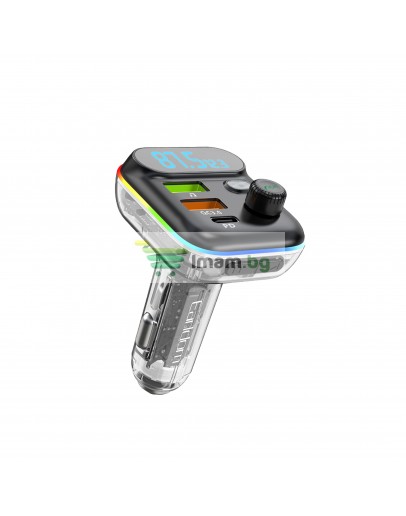 FM Трансмитер Earldom ET-M80, Bluetooth, Micro SD, USB, Type-C, PD, QC, Черен - 17774