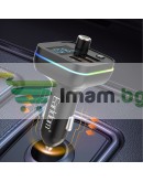 FM Трансмитер Earldom ET-M87, Bluetooth, USB, Type-C, PD, 3.1A, Черен - 17770