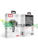 FM Трансмитер Earldom ET-M87, Bluetooth, USB, Type-C, PD, 3.1A, Черен - 17770