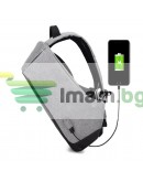 Раница за лаптоп No brand BP-01, 15.6", Сив - 45284